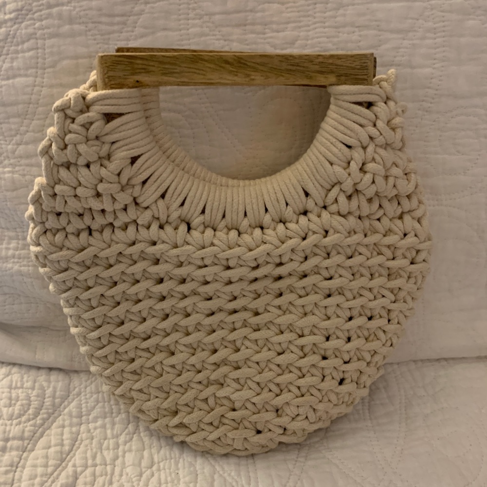 Macrame Wooden Handle bag